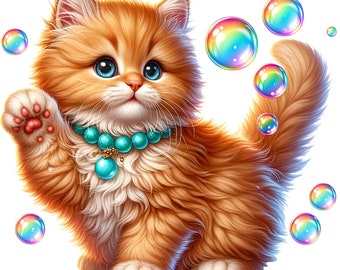 23 Cute Kitten Clipart JPGs,Digital Download, Free Commercial Use, Mixed Media, Digital Paper Craft, Watercolor clipart, Kitten JPG