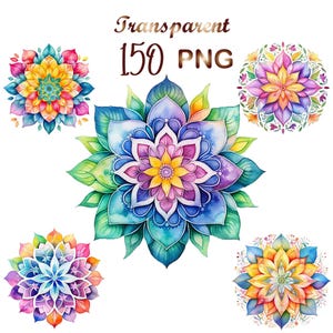 150 Mandala Clipart PNG, Mandala png, Mandala spring clipart, mandala sublimation, mandala clip art, digital download, commercial use