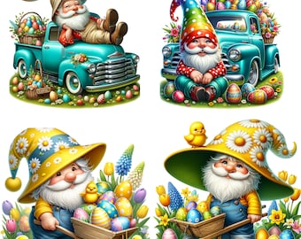 20 PNG Easter Gnome, easter sublimation, Easter PNG, sublimation design, happy easter png, easter gnomes png, easter clipart, gnome png