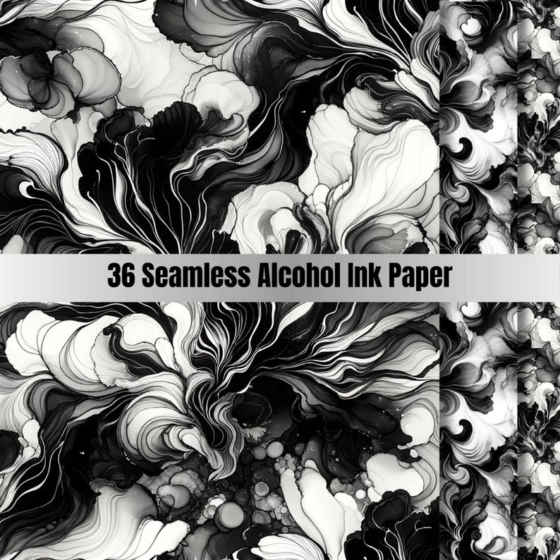 36 Alcohol Ink Seamless Digital Paper, Alcohol Ink Digital Papers ...
