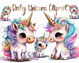 11 PNG, Baby Unicorn Watercolor Clipart png, Unicorn Сlip art, cute Unicorn, Baby Unicorn png, Unicorn clip art, commercial use