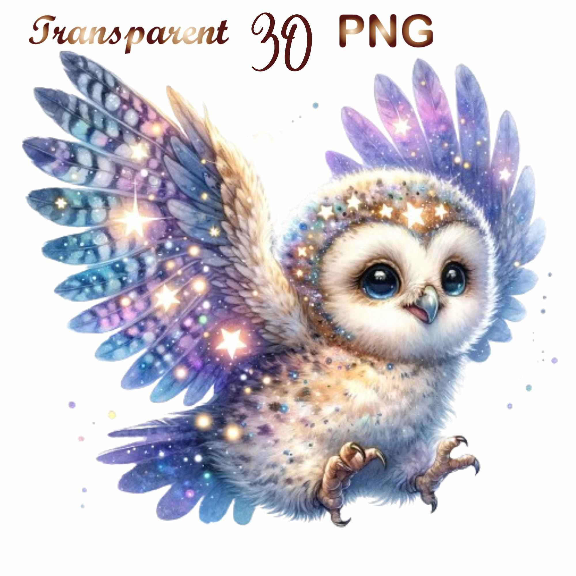 30 PNG set4 Celestial owl clipart, Owl png clipart, owl clipart, snow owl clipart, cute owl clipart,
