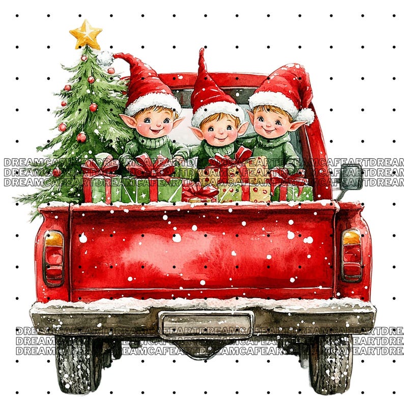 40 PNG Watercolor Christmas Elf Clipart Bundle, Festive Elf Graphics ...