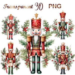 30 Christmas Nutcracker, High Quality JPGs, Digital Download - Card Making, Mixed Media, Digital Paper Craft, Christmas clipart