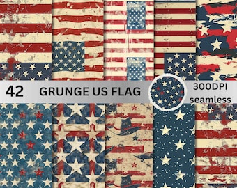 42 American digital papers, america digital papers, 4th of July digital paper, fourth of july wallpaper, independence day patterns, grunge