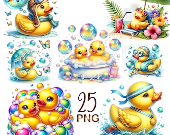 25 PNG, Rubber Duck Clipart bundle png, Duck tshirt, Duck tshirt png, Rubber Duck clipart,sublimation design,Commercial Use,Digital download
