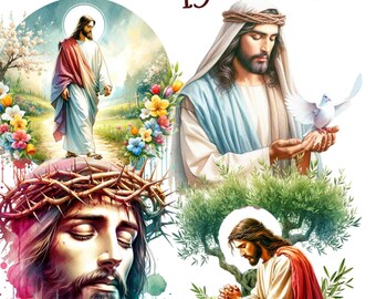 15 Easter watercolor clipart Jesus,Easter clipart Jesus,easter lamb clipart,easter clipart retro,easter watercolor clipart,Easter clipart