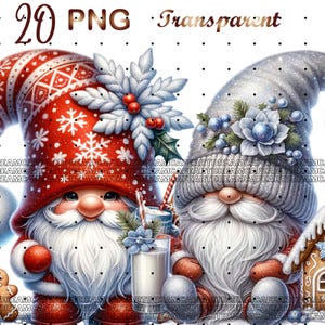 20 Gingerbread & Milk Gnomes Clipart, Gnome christmas, gonk gnome,gnome clipart png,gnome clipart christmas,christmas gnome clipart