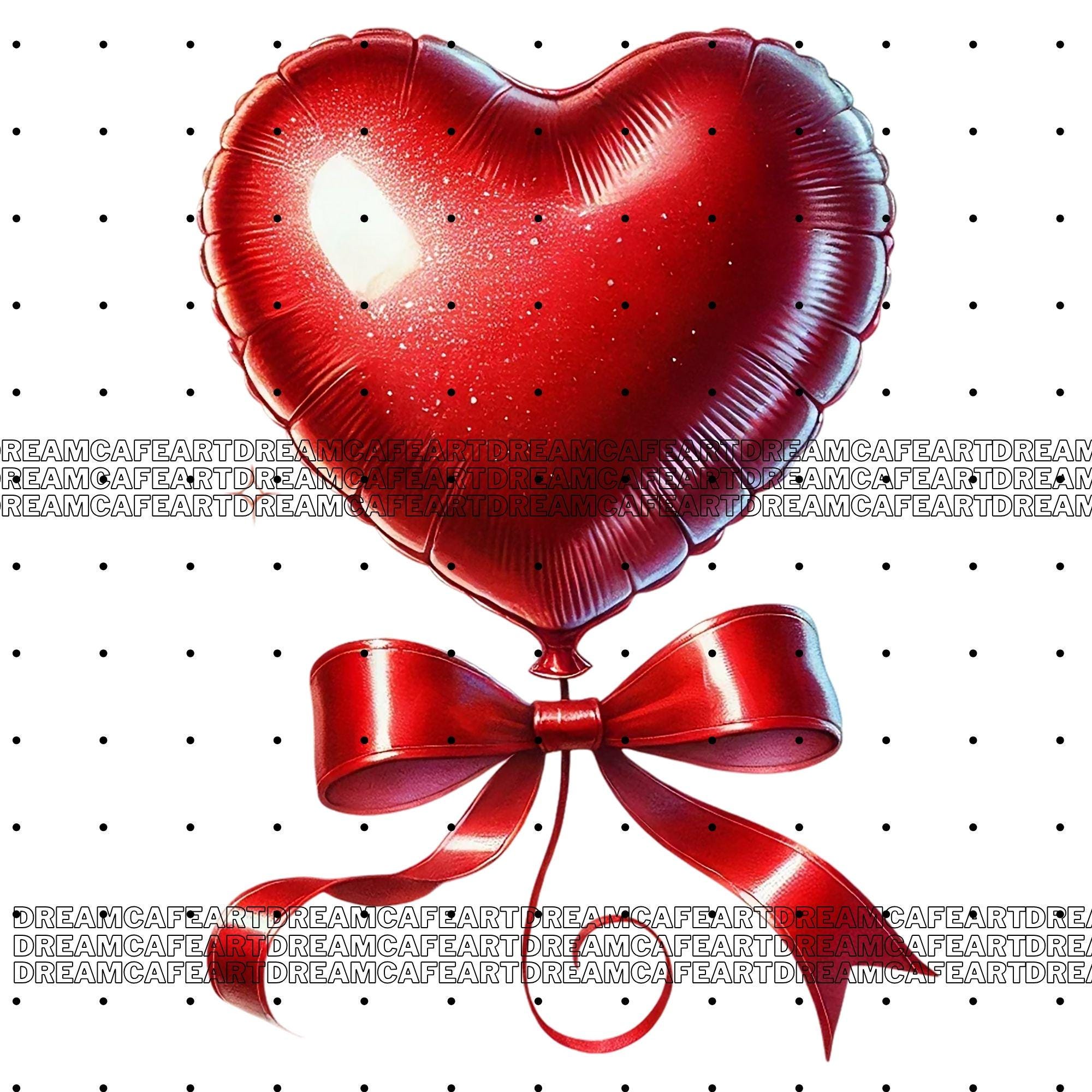 60 PNG Set 1 Heart Balloons Clipart Bundle, Love Clipart, Cute Love ...