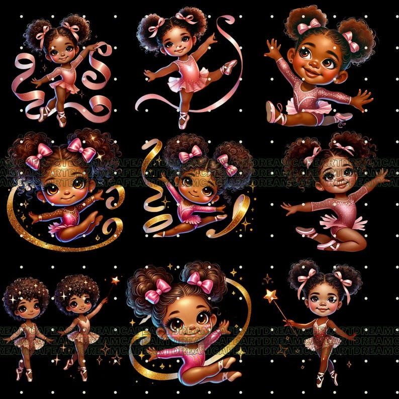 65 Gymnastics png, gymnastics clipart, gymnastics girl clipart, black girl gymnastics clipart,gymnastics girls clipart,black girl clipart image 3