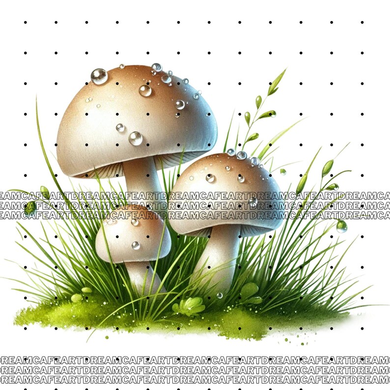 44 PNG Mushrooms Clipart Bundle, Forest Nature Illustrations Designs, Forest Mushrooms Art, Digital Download, Unlimited Commercial Use image 5