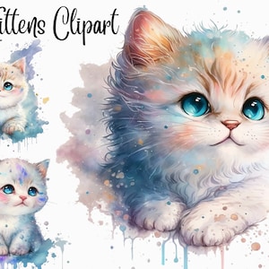 8 PNG/JPG, Cute Kitten Clipart, Kitten Clipart, cat clipart,p et clipart, kitten clip art, cute cat clipart, Commercial Use,Digital Download