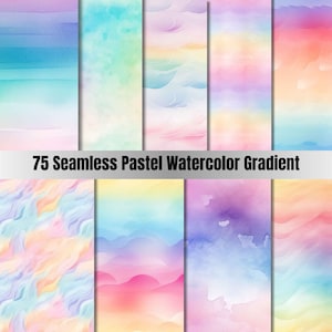 75 Seamless Printable Gradient Digital Paper, Gradient digital papers, Gradient Background, Gradient Backdrop, Junk Journal, Scrapbooking