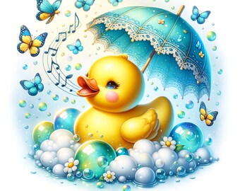 43 JPG, Rubber Duck Clipart bundle, Rubber Duck clipart,Commercial Use, Digital download, Card Making, Mixed Media,Digital Paper Craft
