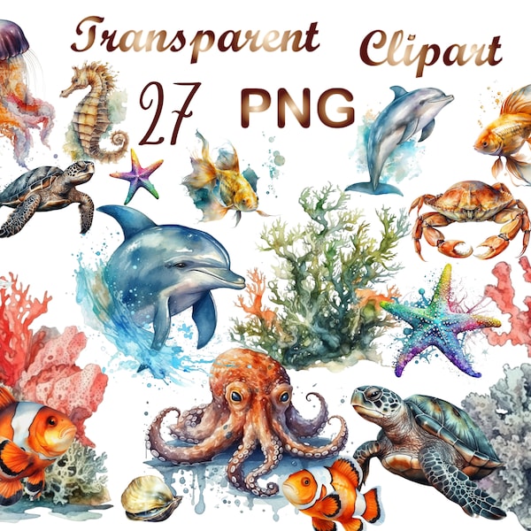 27 Marine life png, instant download, png,marine life,sea life png,ocean life png,sea creatures, clipart, octopus png,png,commercial use