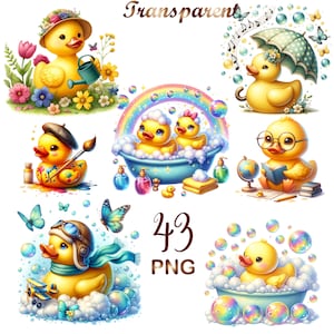 43 PNG, Rubber Duck Clipart bundle png, Duck tshirt, Duck tshirt png, Rubber Duck clipart,sublimation design,Commercial Use,Digital download