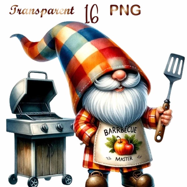 16 clipart nain barbecue, clipart nain mignon, png nain de plage, clipart nain boho, lot de cliparts nain, nain américain png