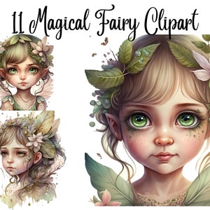 11 Magical Fairy Clipart, JPGs, Watercolor, Digital Planner, Journals, Wall Art, Commercial Use,Digital Download,Fairy clipart,pixie clipart