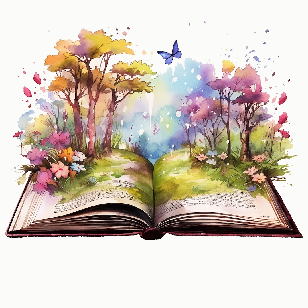 19 Spring Books Clipart, High Quality Pngs, Nursery Art, Digital ...