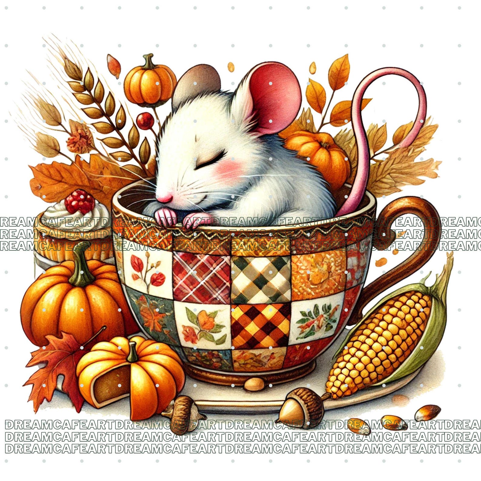 Mouse In Teacup 40 PNG Mouse in a Teacup Clipart Bundle, Festive Teacup Mouse Png ...