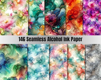 146  Alcohol ink seamless Digital Paper, alcohol ink digital papers, black and white digital papers, black white digital papers