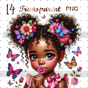 14 Black girl clipart, chibi girl clipart,afro girl clipart, denim girl clipart, beautiful girl clipart, black girl graphics