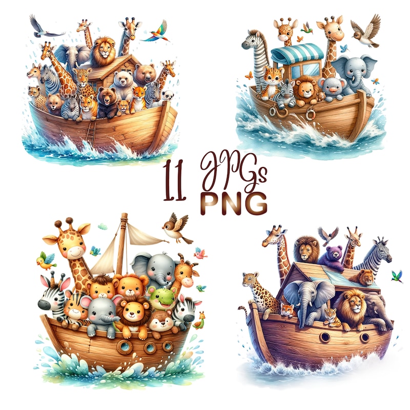 Noahs Ark Clipart - Etsy