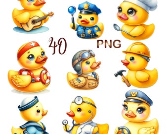 40 PNG, Rubber Duck Clipart bundle png, Duck tshirt, Duck tshirt png, Rubber Duck clipart,sublimation design,Commercial Use,Digital download
