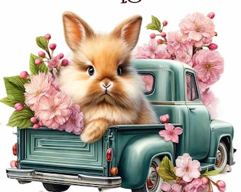 18 niedliche Häschen Clipart, Häschen Clipart, süßes Häschen, Häschen Kaninchen Clipart, Häschen Clipart, Häschen mit Blumen Clipart, Baby Häschen Clipart
