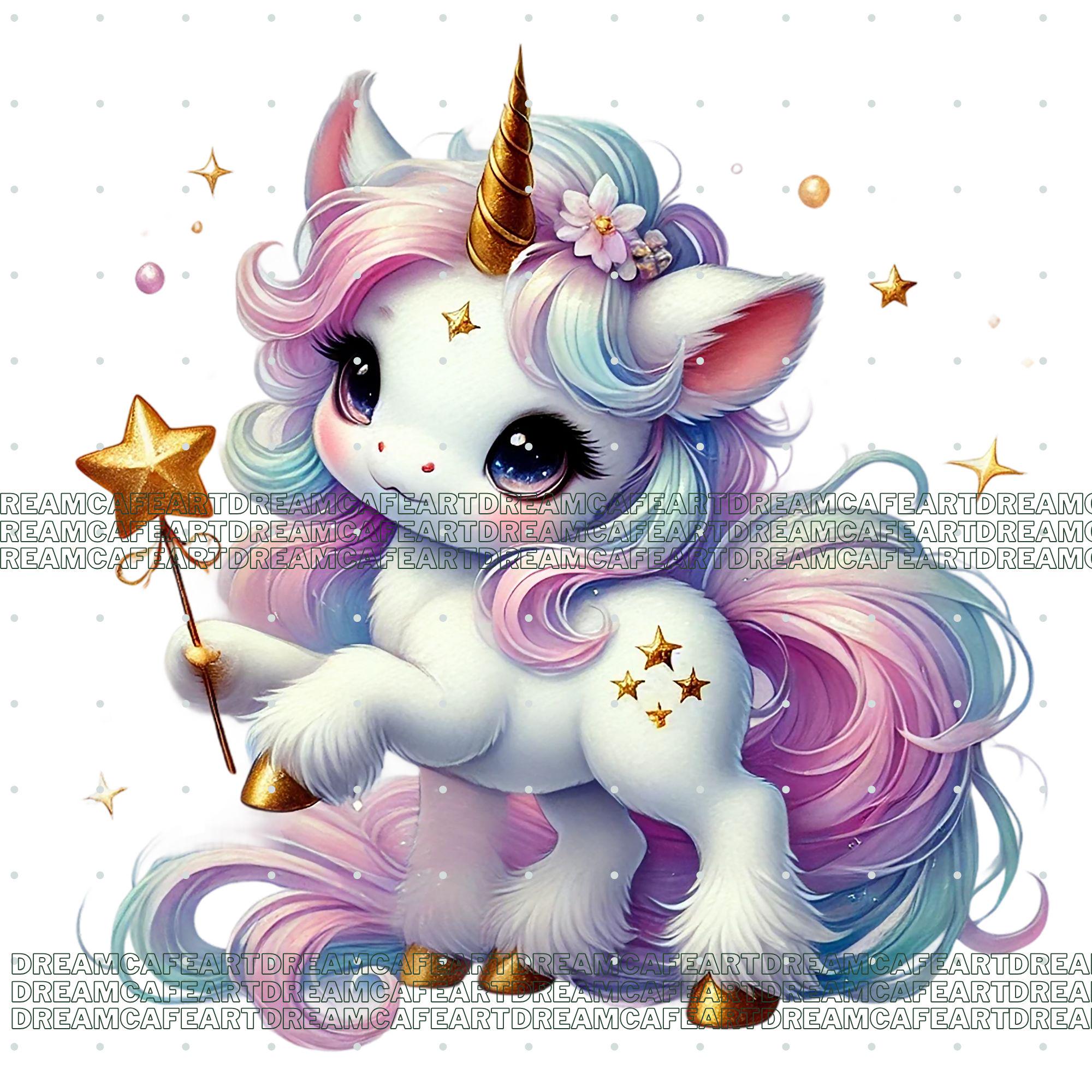 44 PNG Baby Unicorns Clipart Bundle, Magical Unicorn Graphics,cute ...