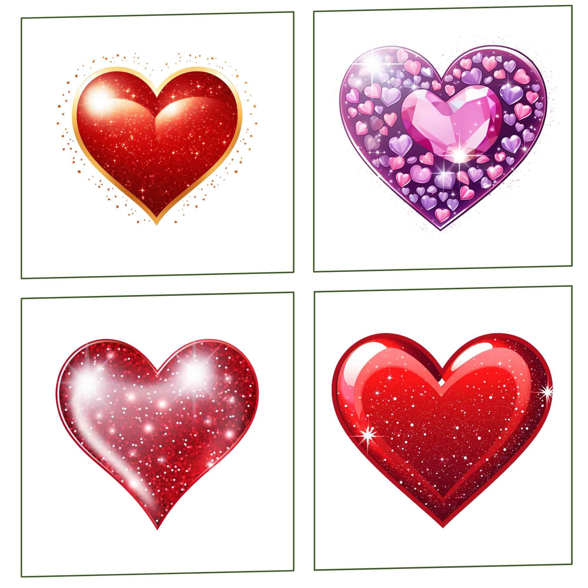 29 Valentine's Day Clipart PNG, Glitter Heart Valentines Day Clip Art ...