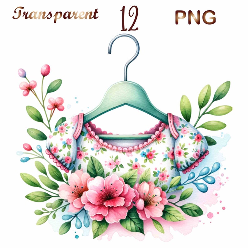 12 Baby Clothes Hanger Clipart,baby Items Clipart,newborn Clipart