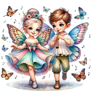 20 PNG/JPG Spring Fairy Clipart bundle, Spring Fairy png, Fairy Illustration Spring png,Mixed Media,Digital Paper Craft,Commercial USe