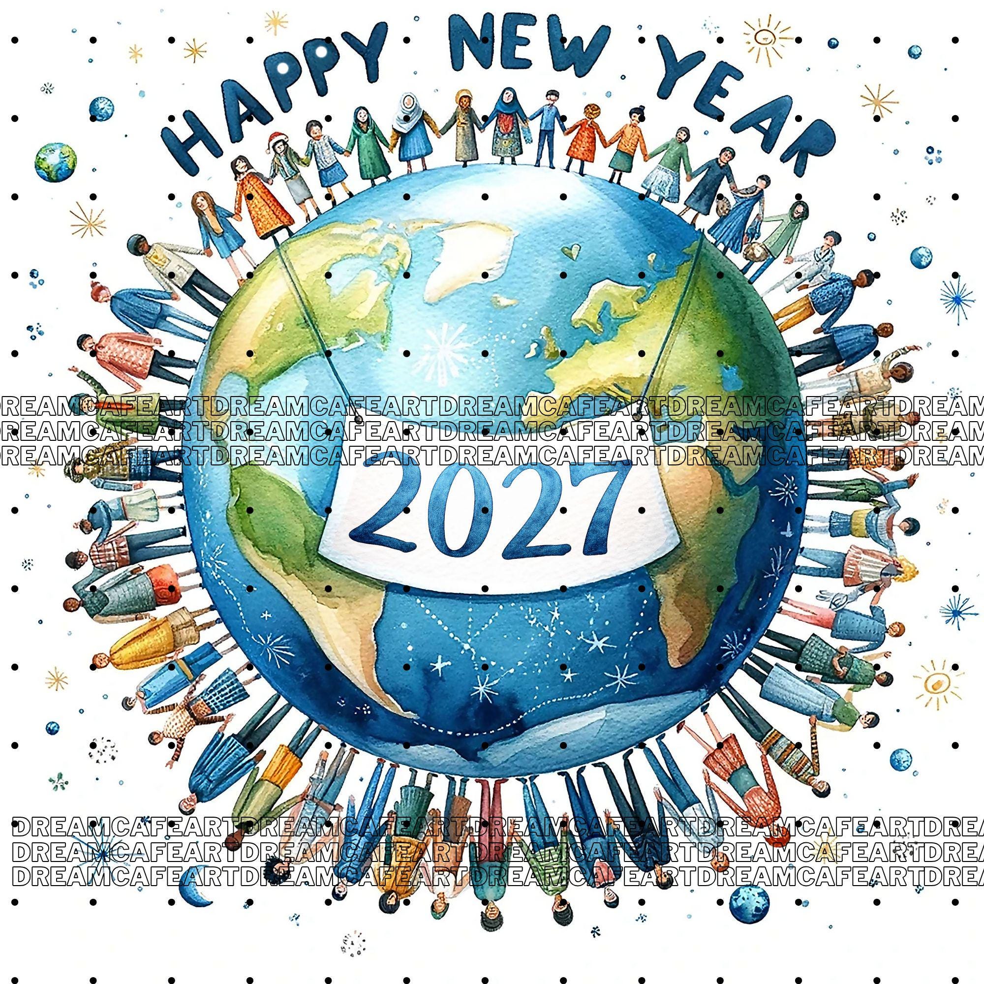 Celebrate with Stunning Happy New Year 2027 Clip Art to Kickstart Your Festivities 2 Happy New Year 2027 Clipart, High Quality 25 Jpgs, Memory Book, Junk Journals, Scrapbooks, Digital Planners, Instant Digital Download - Etsy UK
