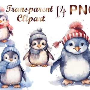14 Christmas Penguin Clipart PNG, Christmas clipart, Penguin clipart, Christmas png,Christmas sublimation,Digital Download,Commercial USe