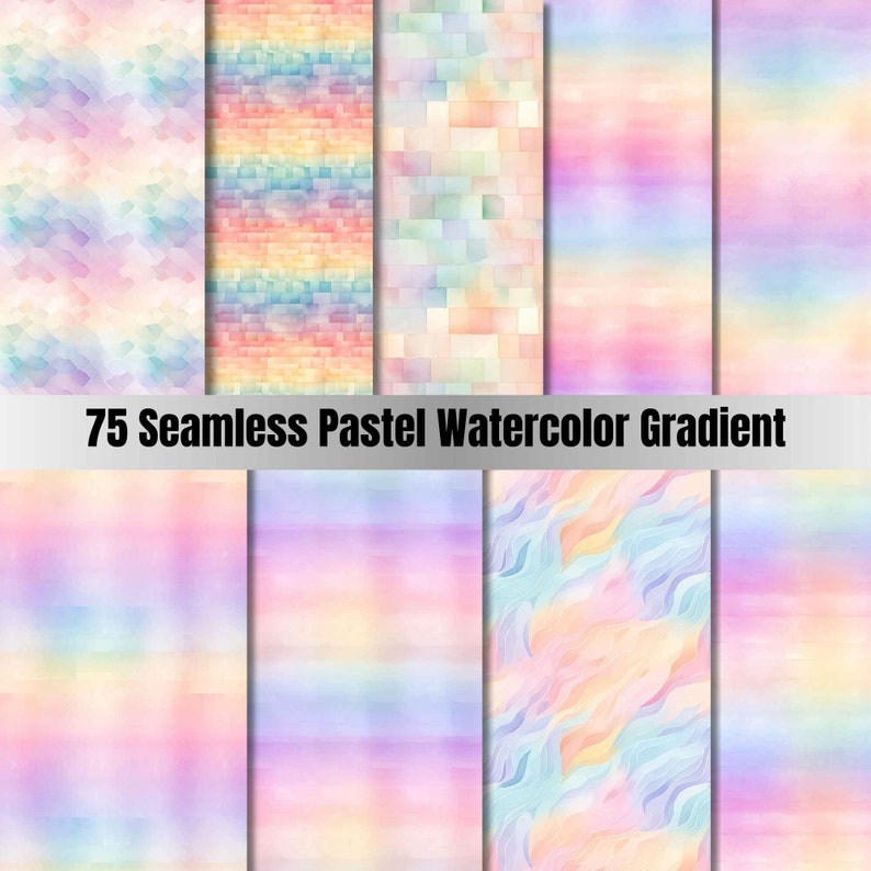 75 Seamless Printable Gradient Digital Paper, Gradient Digital Papers ...