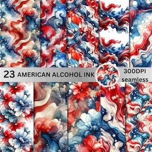 23 American digital papers, america digital papers, 4th of July digital paper,fourth of july wallpaper, Alcohol ink