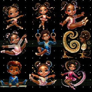 65 Gymnastics png, gymnastics clipart, gymnastics girl clipart, black girl gymnastics clipart,gymnastics girls clipart,black girl clipart image 11