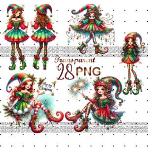 28 PNG, Elf character clipart, cute elf clipart, elf clipart, watercolor elf clipart,elf png,elf christmas png,christmas elf png,elf clipart