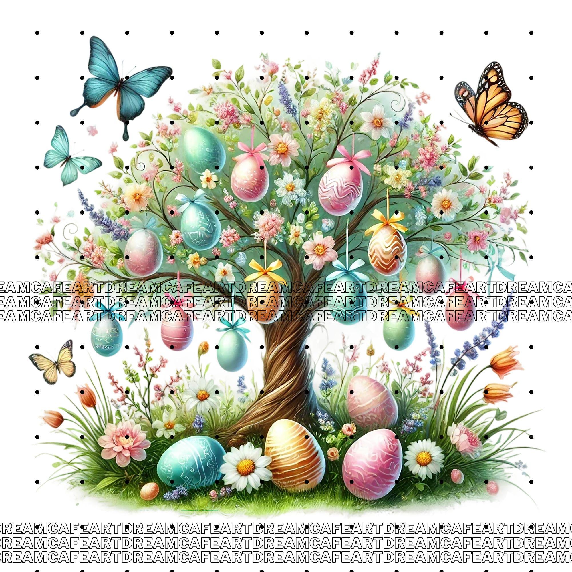 37 PNG Set 4 Easter Clipart Bundle, Spring Holiday Llustrations Designs ...