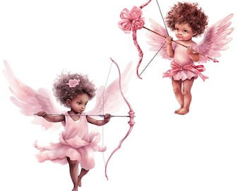 10 PNG, Valentine's day clipart bundle, Cupid Valentines Clip Art, Love Clipart, Cupid Clipart,  Romantic Love Clipart, Commercial Use