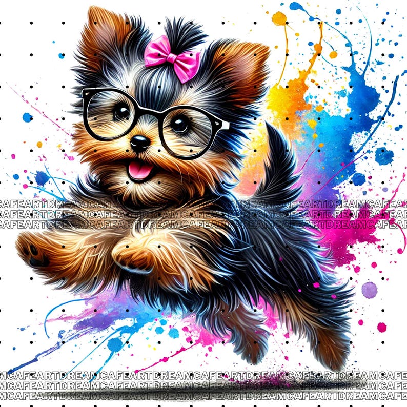 21 PNG Yorkshire Terriers Clipart Bundle, Set 2, Adorable Yorkie ...
