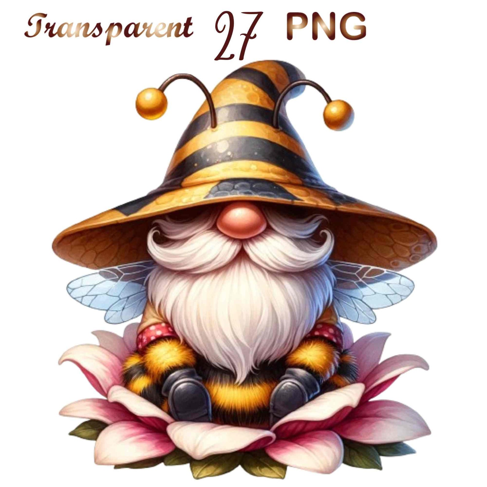 27 PNG Bee Gnome Clipart, Bee Gnome Watercolor, Bee Gnome With Wings ...