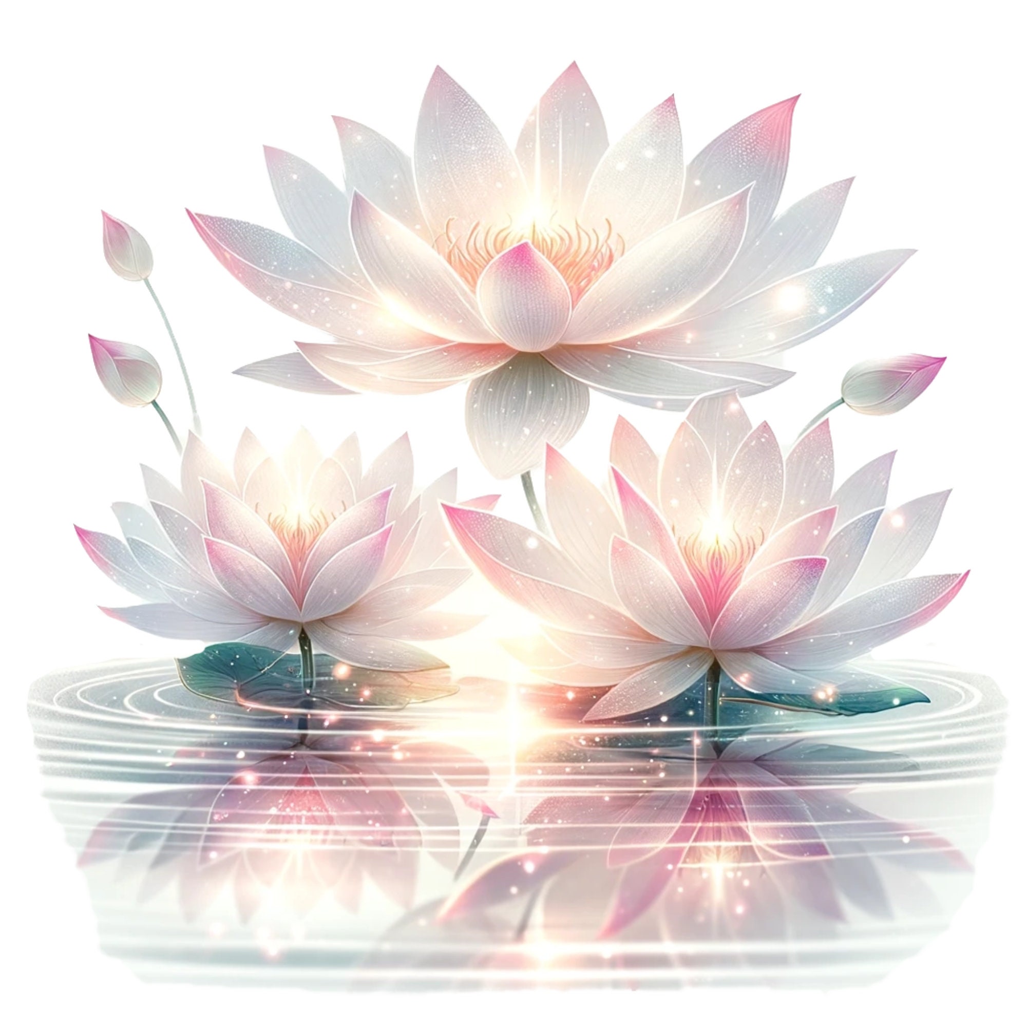 11 PNG Magic Flowers Clipart Bundle, Watercolor Clipart, Enchanting ...