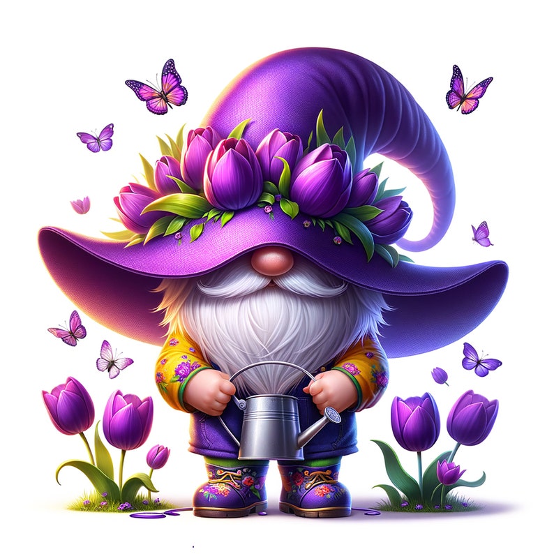 56 Png,watercolor Spring Garden Outdoor Gnomes PNG Clipart Bundle, Cute ...