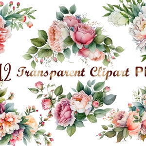 12 Peony frames png, Floral clipart, watercolor flower border, peony clip art, peony flowers,floral clipart,peony png, peonies png