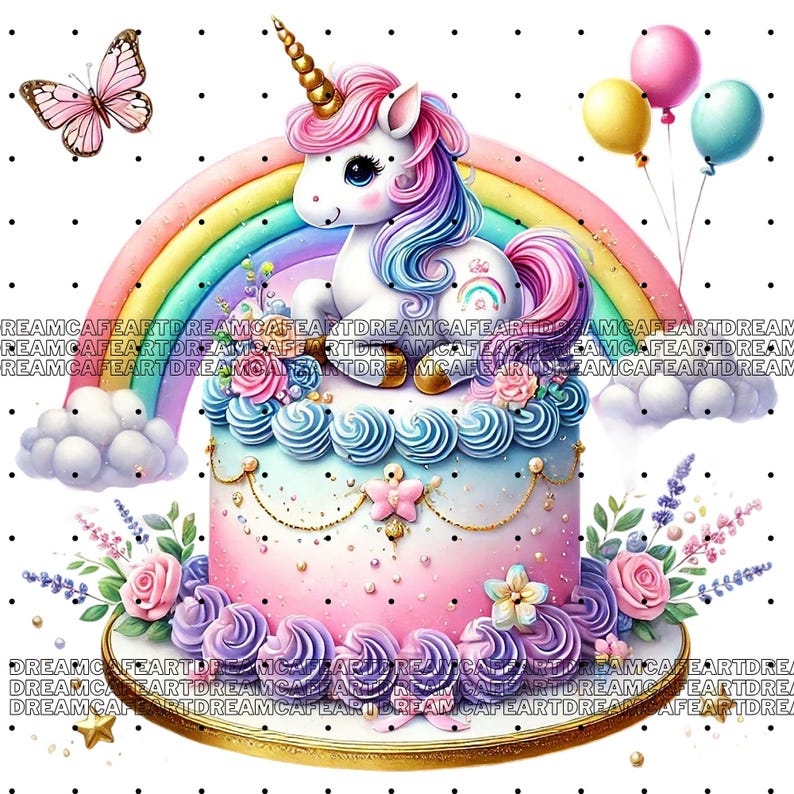 50 PNG Baby Unicorns Clipart Bundle, Magical Unicorn Graphics,cute ...