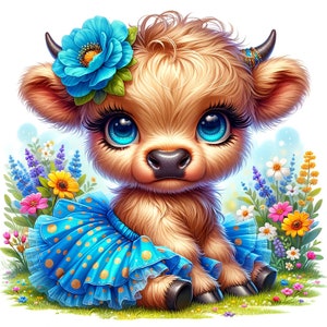 clipart,commercial use,cow in a bucket,cow watercolor,cute highland cow,funny highland cow,highland cow,highland cow bucket,highland cow calf,highland cow clipart,highland cow print,scottish cow,sublimation designs