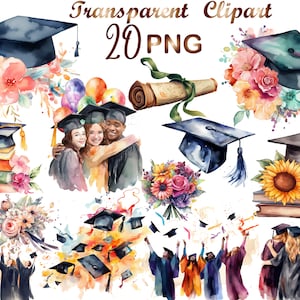 20 Graduation clipart, diploma clipart,graduation png,graduation hat,graduation cap, college clipart, Commercial Use, Digital Download