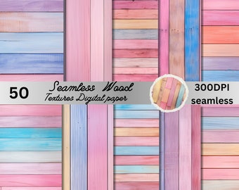 50 Seamless  Wood Textures Digital Paper, Seamless Pattern, seamless rustic, wood digital paper,printable scrapbook paper wood background